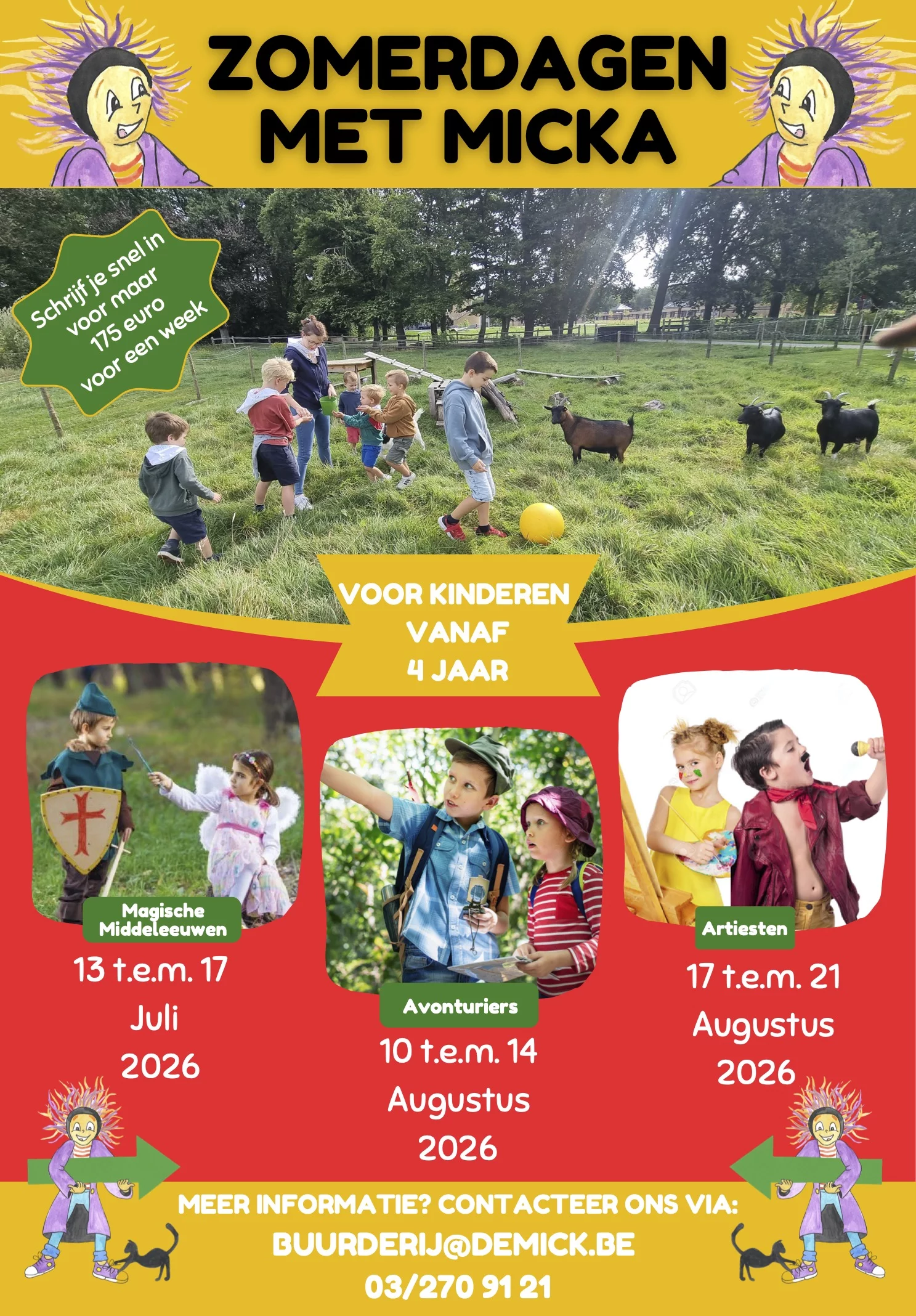 Zomerdagen met Micka 2026 - Artiesten